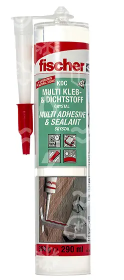 tmel lepicí/těsnící KDC FISCHER, 290ml, transparentní, 50kg/m2